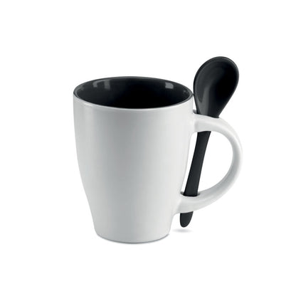 DUAL - Bicolour mug with spoon 250 ml