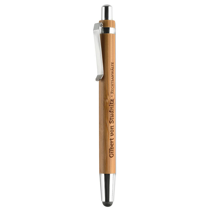 BYRON - Ball point pen and stylus in one in ABS and bamboo