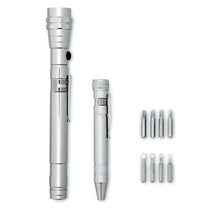 STRECH-FLASHLIGHT SET - Aluminium multi tool