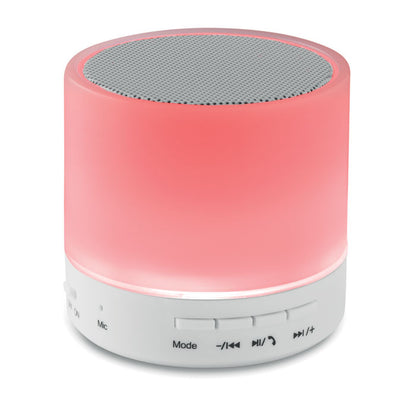 ROUND WHITE - Round wireless speaker LED