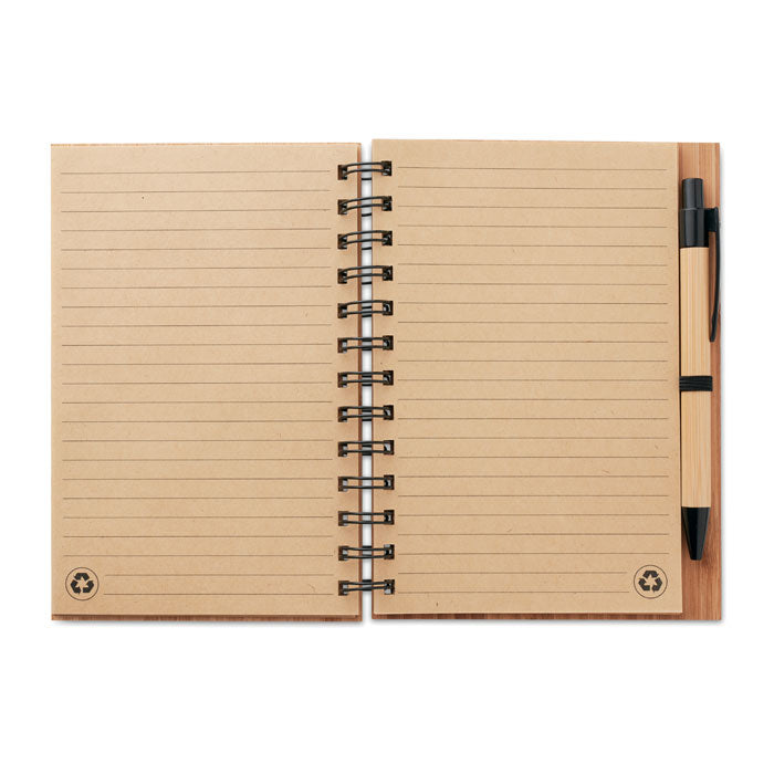 BAMBLOC - Bamboo notebook with pen lined