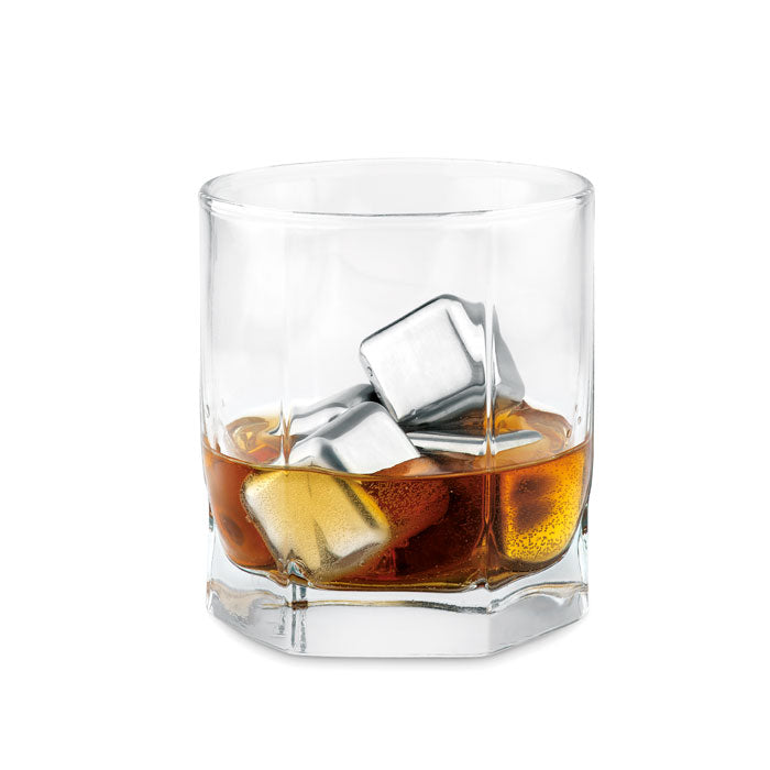 ICY - Set of 4 SS ice cubes in pouch