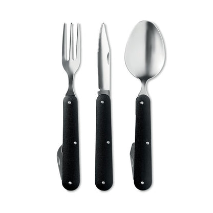 3 SERVICE - 3-piece camping utensils set