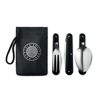 3 SERVICE - 3-piece camping utensils set