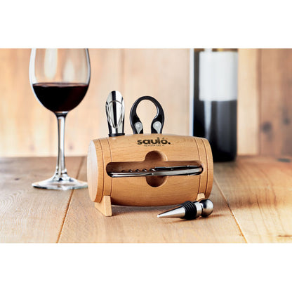 BOTA - 4 pcs wine set in wooden stand