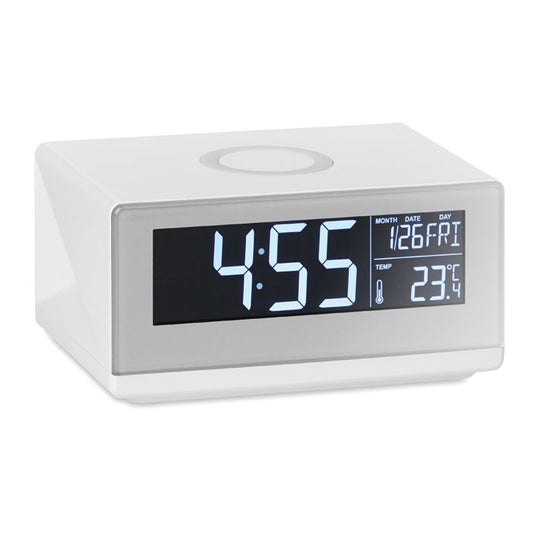 SKY WIRELESS - LED clock & wireless charger5W