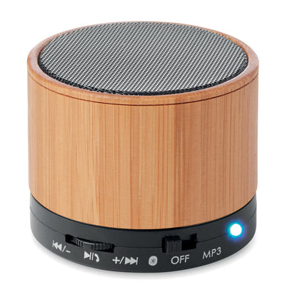 ROUND BAMBOO - Round Bamboo wireless speaker