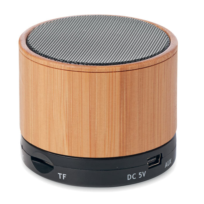 ROUND BAMBOO - Round Bamboo wireless speaker