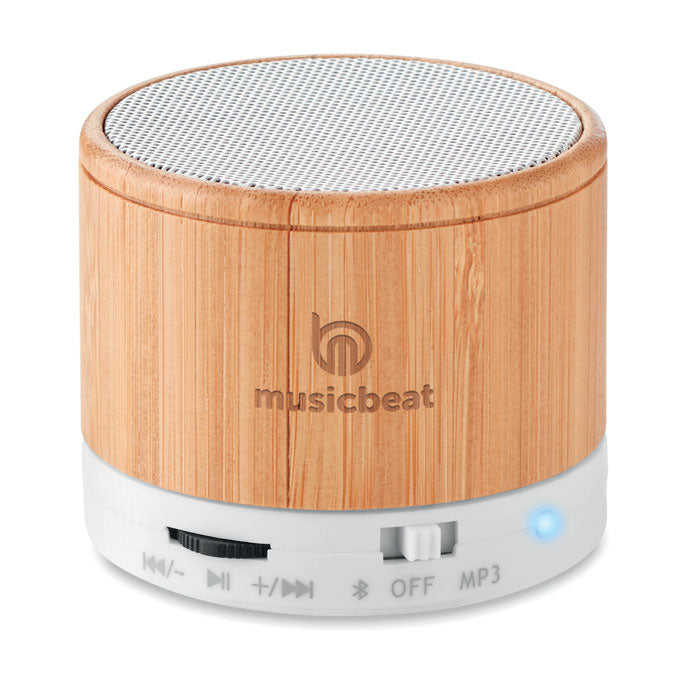 ROUND BAMBOO - Round Bamboo wireless speaker