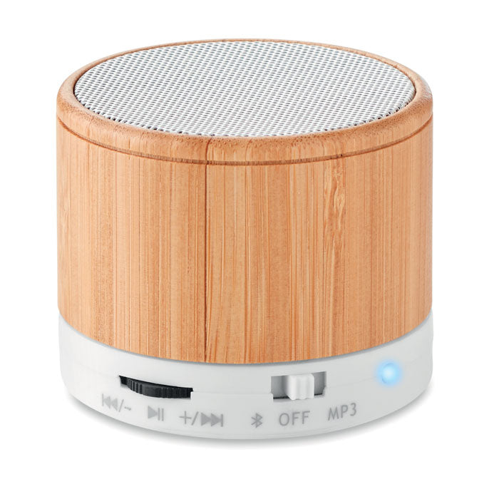 ROUND BAMBOO - Round Bamboo wireless speaker