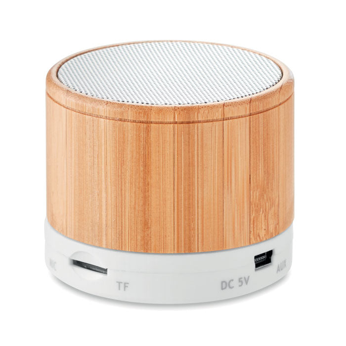 ROUND BAMBOO - Round Bamboo wireless speaker