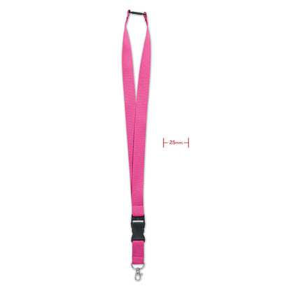 WIDE LANY - Lanyard with metal hook 25mm