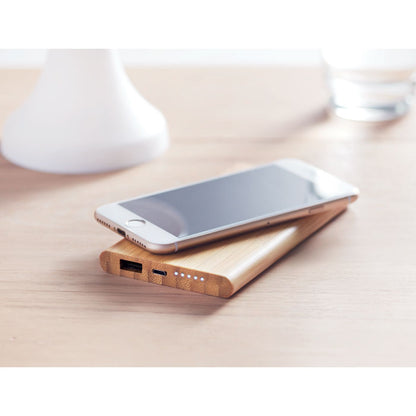 ARENA - Wireless power bank in bamboo