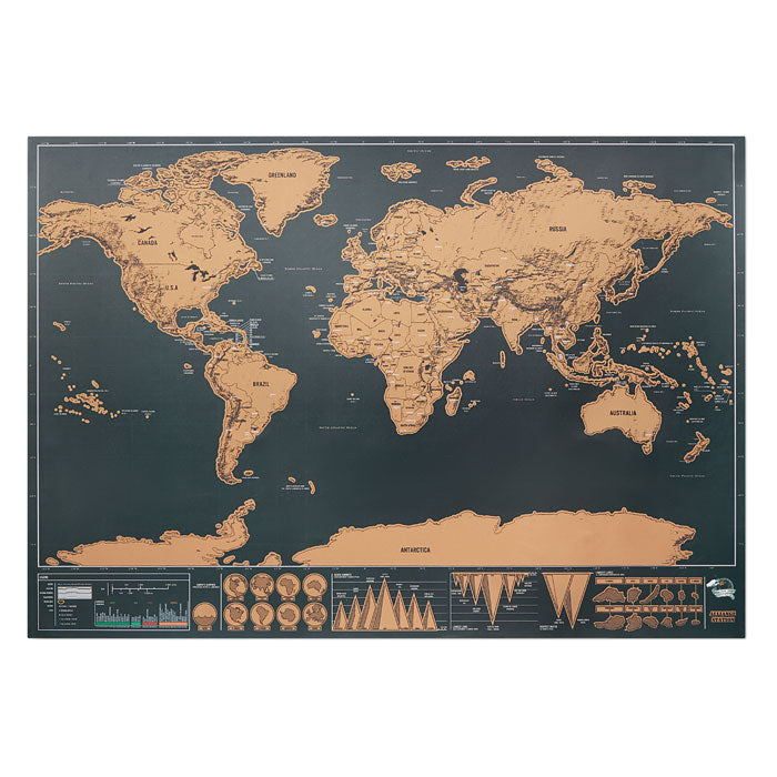 BEEN THERE - Scratch world map 42x30cm