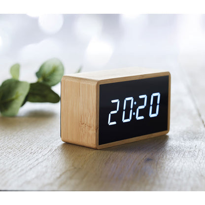 MIRI CLOCK - LED alarm clock bamboo casing