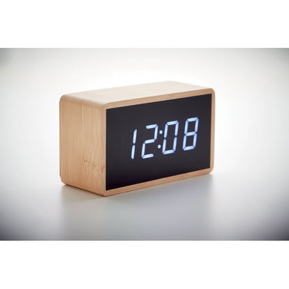 MIRI CLOCK - LED alarm clock bamboo casing