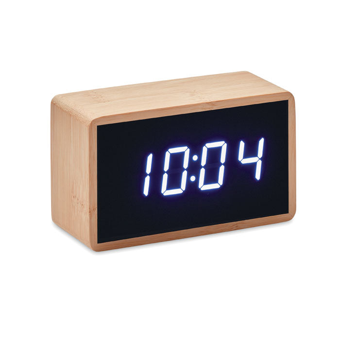 MIRI CLOCK - LED alarm clock bamboo casing