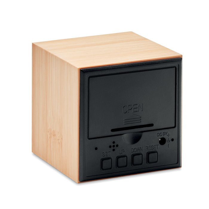 MARA CLOCK - LED alarm clock bamboo casing