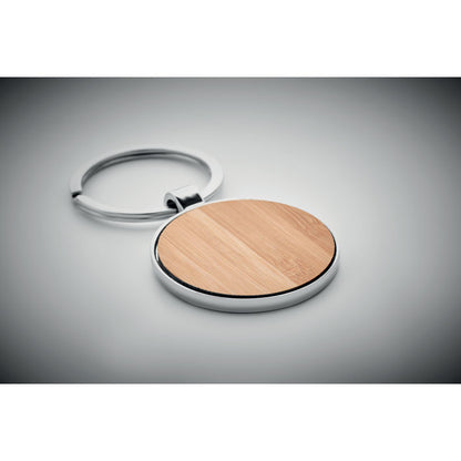 BALLARAT - Round key ring metal bamboo