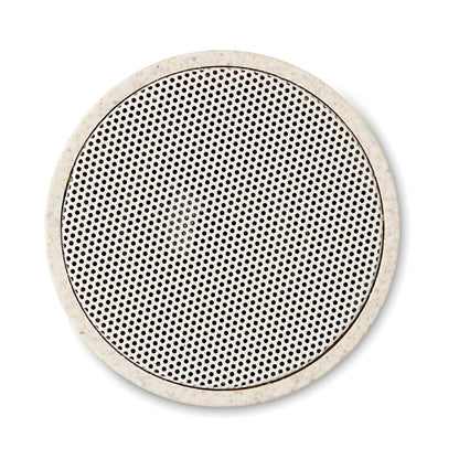 ROUND BASS+ - 3W speaker in wheat straw/ABS