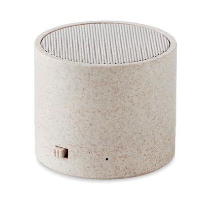 ROUND BASS+ - 3W speaker in wheat straw/ABS