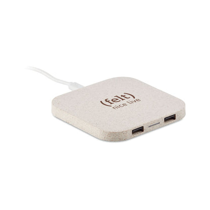 UNIPAD+ - Hub charger wheat straw/ABS 5W